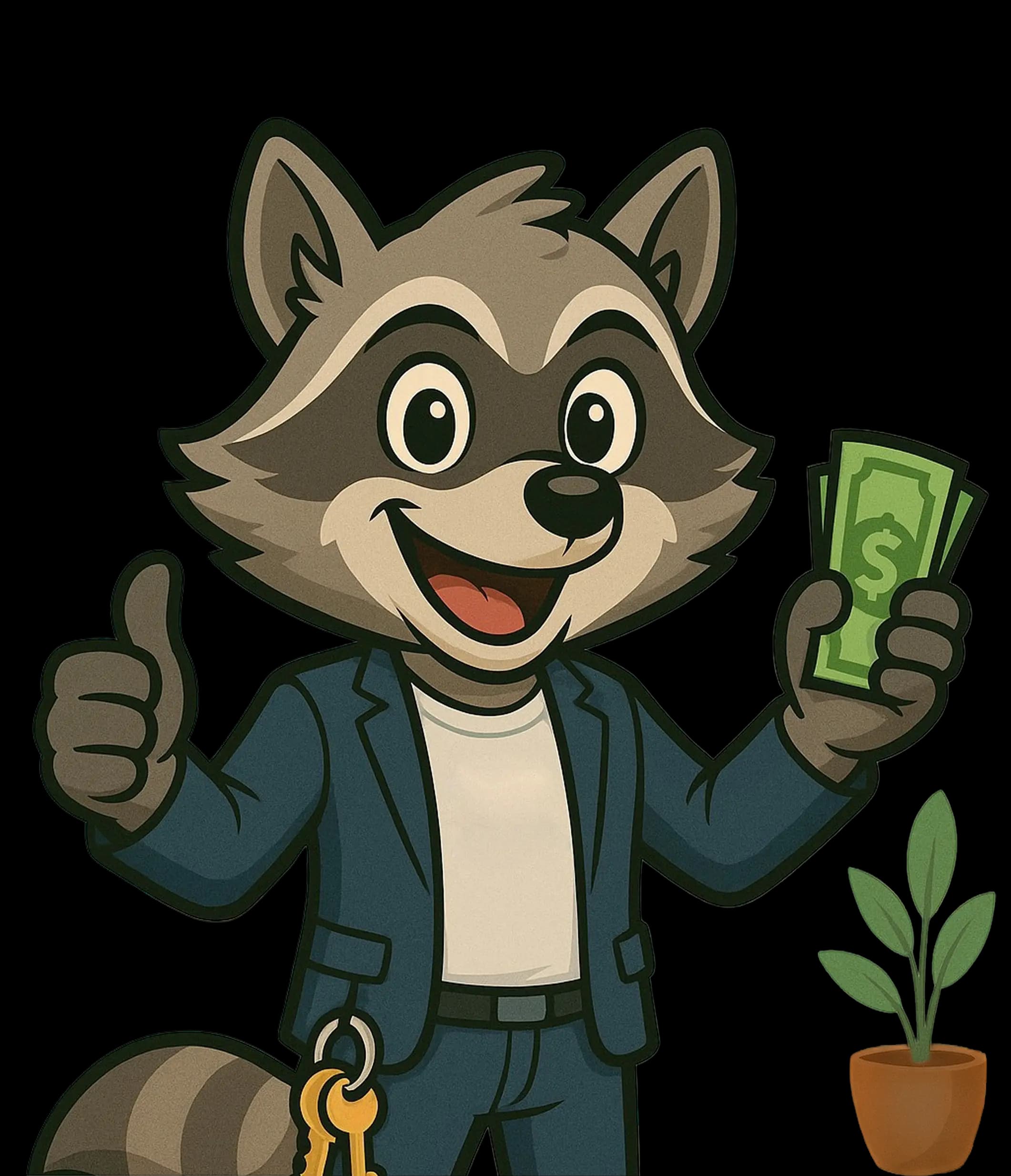 Raccoon Mascot - Main Hero Image