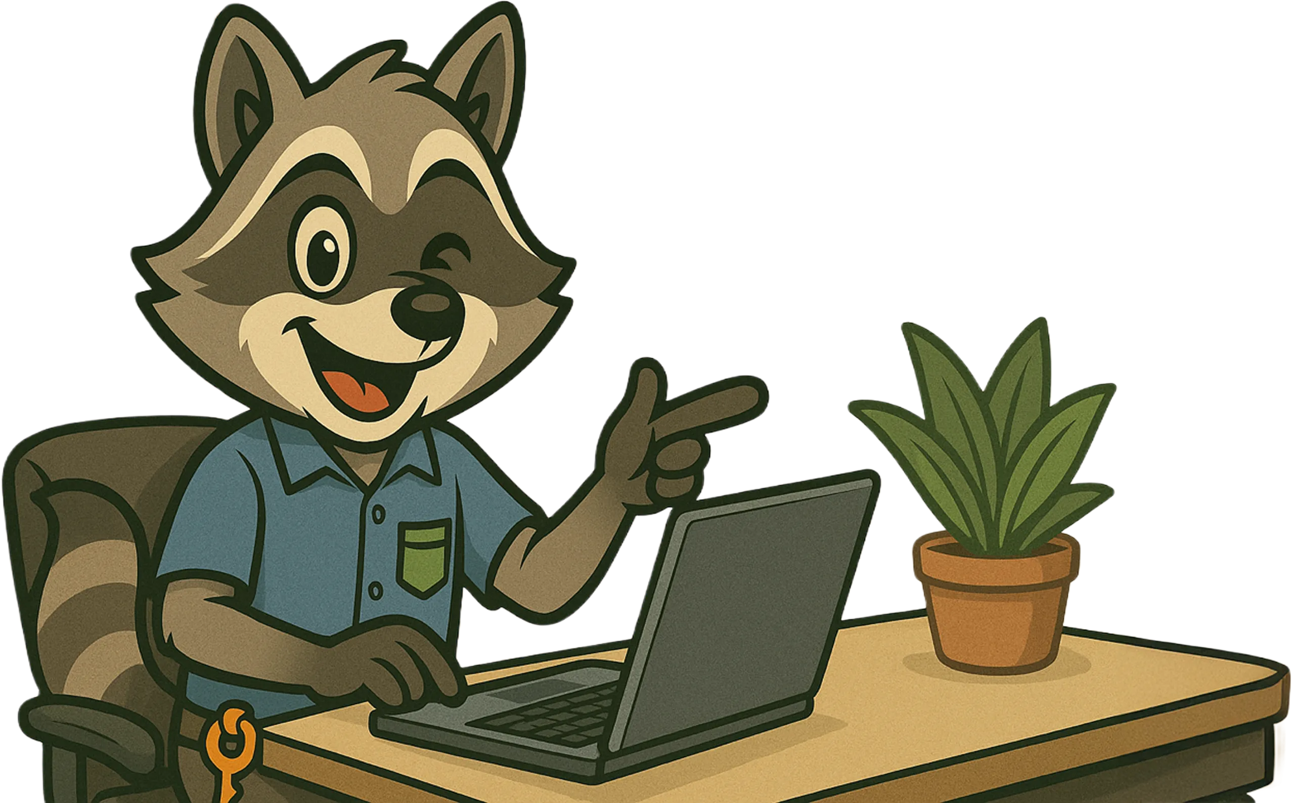 Raccoon Mascot